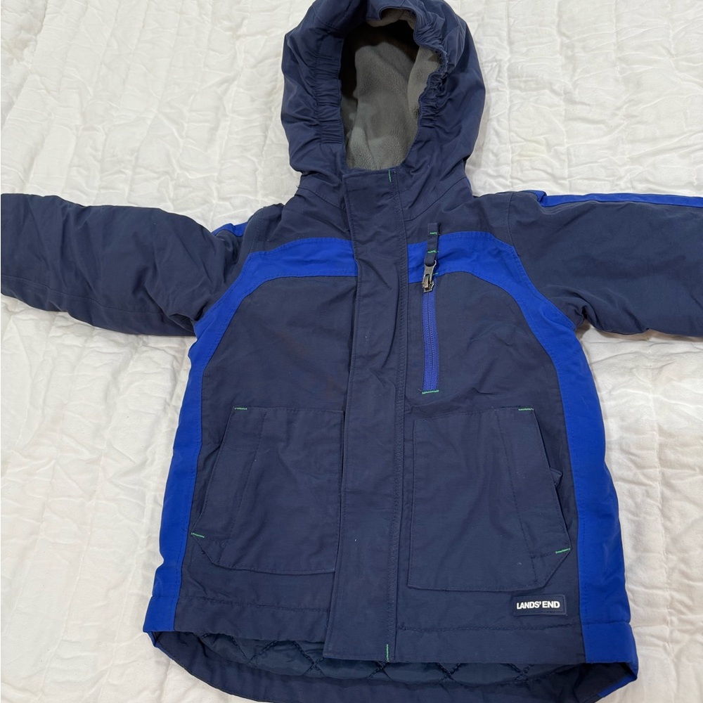 Lands' End Kids Dark Blue Squall Coat